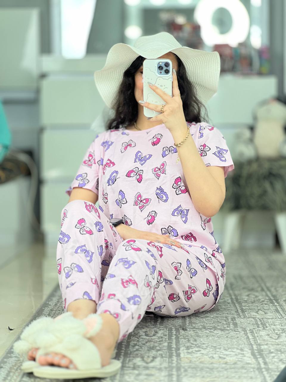 ست اچ اند ام پروانه صورتی کمرنگ ۲۸۳۴۶